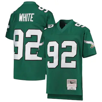 youth mitchell and ness reggie white green philadelphia eag